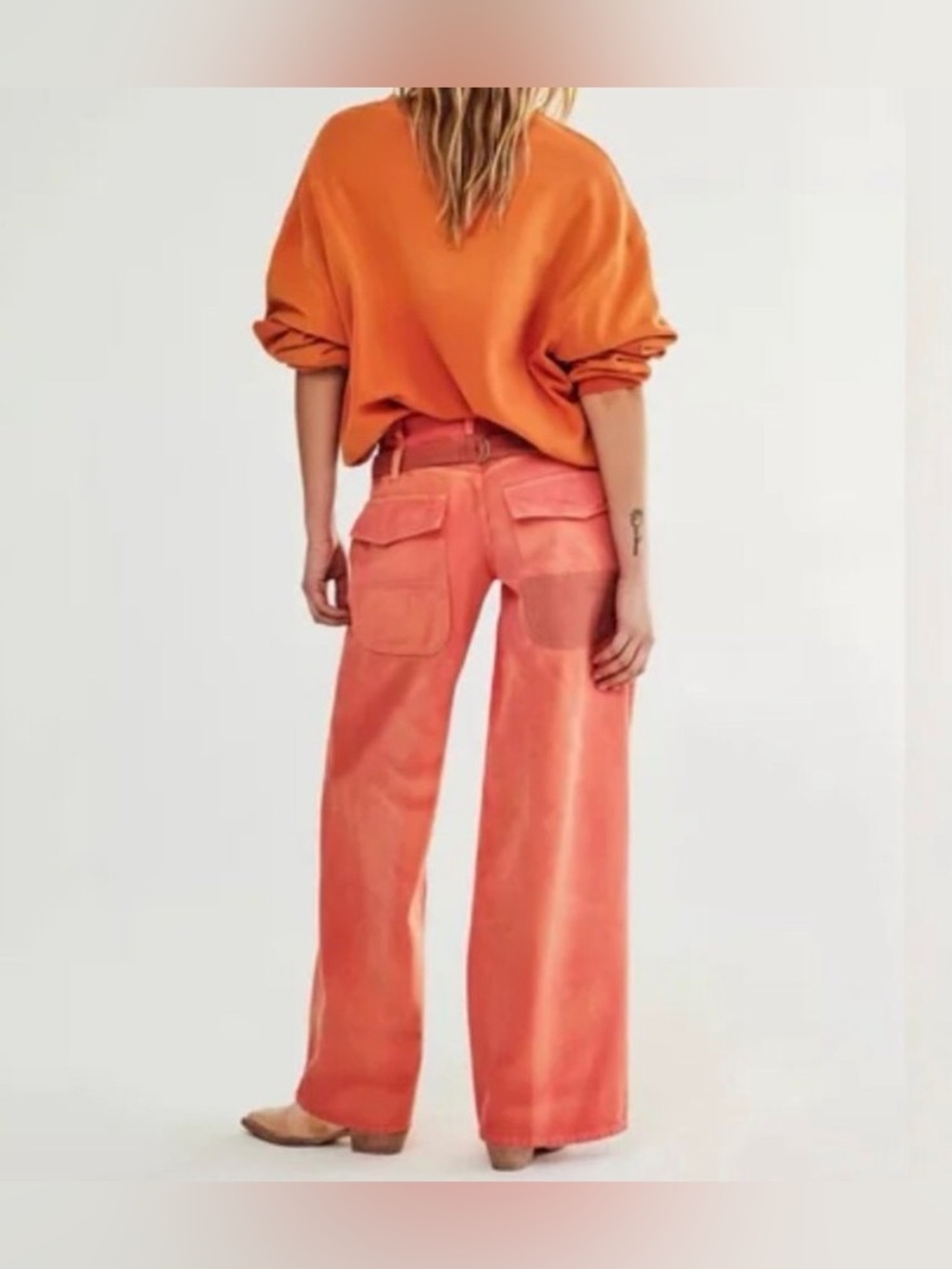 Free People WTF Waterfalls Baggy Wide Leg Jeans
Size 26 | Coral Sunset Wash - Picture 3 of 4
